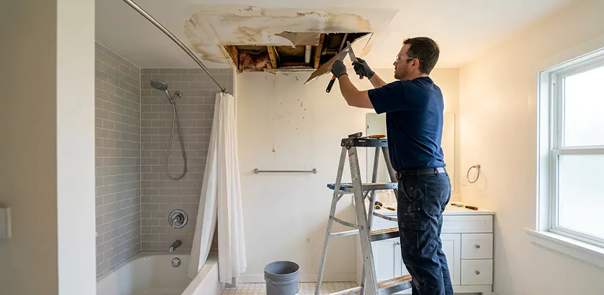 Bathroom Leak Ceiling Repair in Colleyville